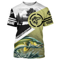Walleye Fishing performance fishing UV protection customized name long sleeves fishing apparel NQS1268
