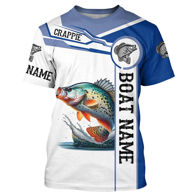 Crappie fishing UV protection Customize name and boat name crappie tournament NQS3014