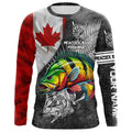 Canadian Flag peacock bass Fishing Custom long sleeve performance Fishing, bass Fishing NQS3842
