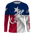 Texas flag fishing Fish hook skull Custom Name sun protection custom fishing, women,kid NQS3372