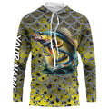 Walleye Fishing yellow scales customize name performance UV protection long sleeves fishing NQS4835