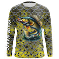 Walleye Fishing yellow scales customize name performance UV protection long sleeves fishing NQS4835