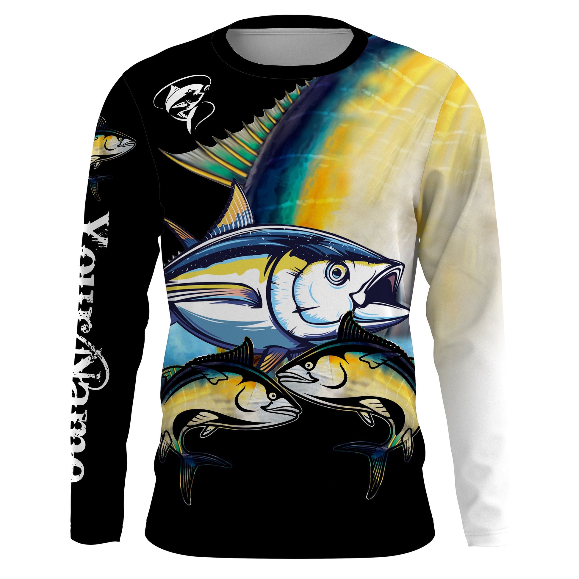 Tuna saltwater fishing Customize Name UV protection quick dry UPF 30+ long sleeves fishing,gifts for fishing lover NQS2451