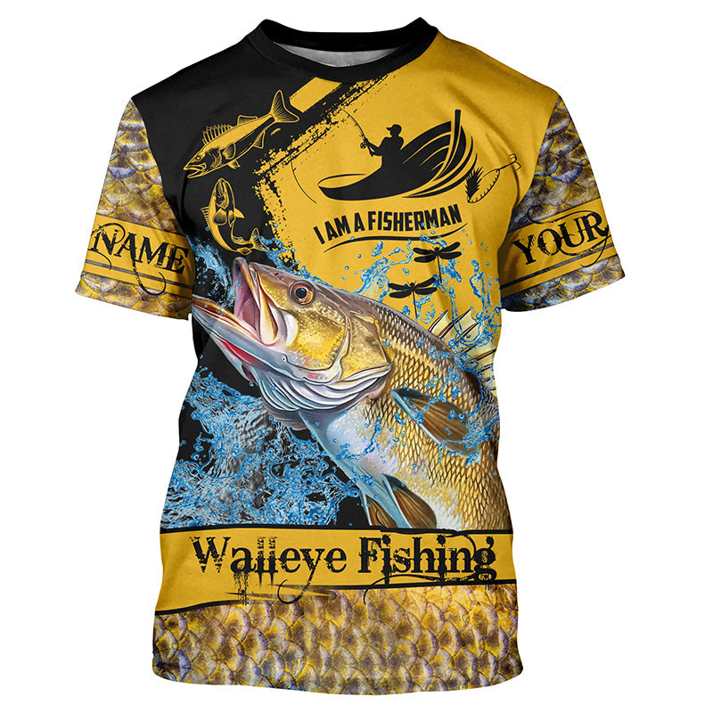 I am a fisherman Walleye Fishing Custome sun protection long sleeve fishing, women, kid NQS258