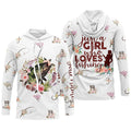 Just a girl who loves fishing Custom Name UV protection pink girls fishing NQS3147