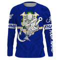 CT Fishing Custom Connecticut Flag Fish hook skull Custom sun protection fishing, women NQS3391