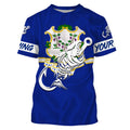 CT Fishing Custom Connecticut Flag Fish hook skull Custom sun protection fishing, women NQS3391