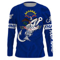 ND North Dakota Fishing Flag Fish hook skull Custom sun protection fishing, women, kid NQS3402