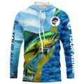 Mahi mahi saltwater fishing Custom sea blue camo UV Protection Fishing, Dorado fishing NQS5631