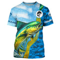 Mahi mahi saltwater fishing Custom sea blue camo UV Protection Fishing, Dorado fishing NQS5631