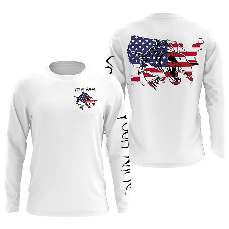American fishing fish reaper skull personalized custom name sun protection long sleeve fishing NQS3879