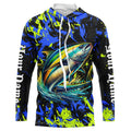 Tuna fishing green blue camo Custom UV protection performance long sleeve fishing NQS7134