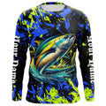 Tuna fishing green blue camo Custom UV protection performance long sleeve fishing NQS7134