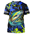 Tuna fishing green blue camo Custom UV protection performance long sleeve fishing NQS7134