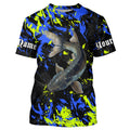 Catfish fishing green blue camo Custom UV protection performance long sleeve fishing NQS7240