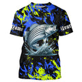 Striped bass fishing green blue camo Custom UV protection performance long sleeve fishing NQS7241