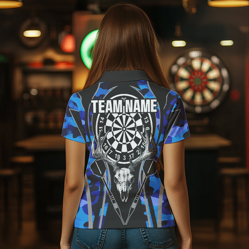 Deer Skull Darts Board Blue Camo Darts, Custom Team Darts NQS9635