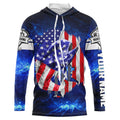 Mahi Mahi Fishing American Flag blue galaxy Custom UV protection long sleeve fishing NQS424