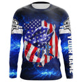 Mahi Mahi Fishing American Flag blue galaxy Custom UV protection long sleeve fishing NQS424