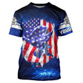 Mahi Mahi Fishing American Flag blue galaxy Custom UV protection long sleeve fishing NQS424