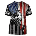 Fish reaper skull Fishing American Flag 4th July patriot Custom performance Patriotic Fishing NQS3565
