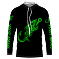 Customized green black Fish hook skull reaper sun protection performance long sleeve fishing NQS3566