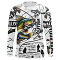 Ice fishing walleye winter camo ice fishing clothing Custom name fishing, gift for fisherman NQS2590