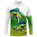 Mahi-mahi Fishing Customize Name Green Scales Long Sleeve Fishing, Personalized Fishing Gift NQS261
