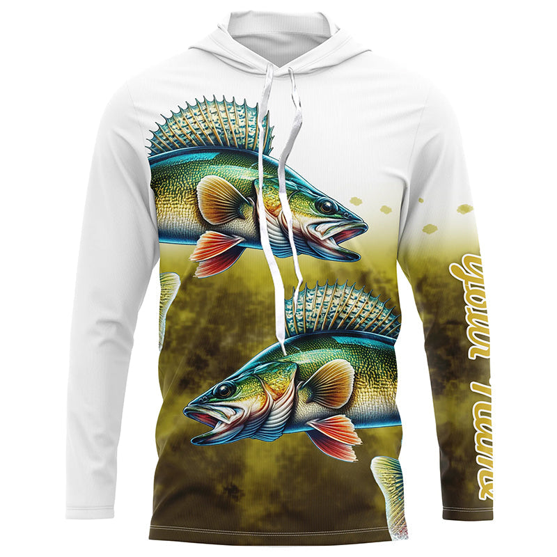Walleye Fishing Yellow scales Customize Name 3D All Over Printed, Personalized Fishing Gifts NQS264