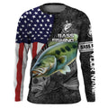 Largemouth Bass fishing American flag custom fishing Performance Long Sleeve NQS3708