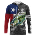 Largemouth Bass fishing Texas flag custom fishing Performance Long Sleeve NQS3709