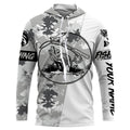 Ice fishing walleye winter camo ice fishing clothing Custom name UV protection performance fishing, gift for fisherman NQS2594