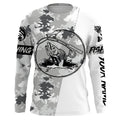 Ice fishing walleye winter camo ice fishing clothing Custom name UV protection performance fishing, gift for fisherman NQS2594