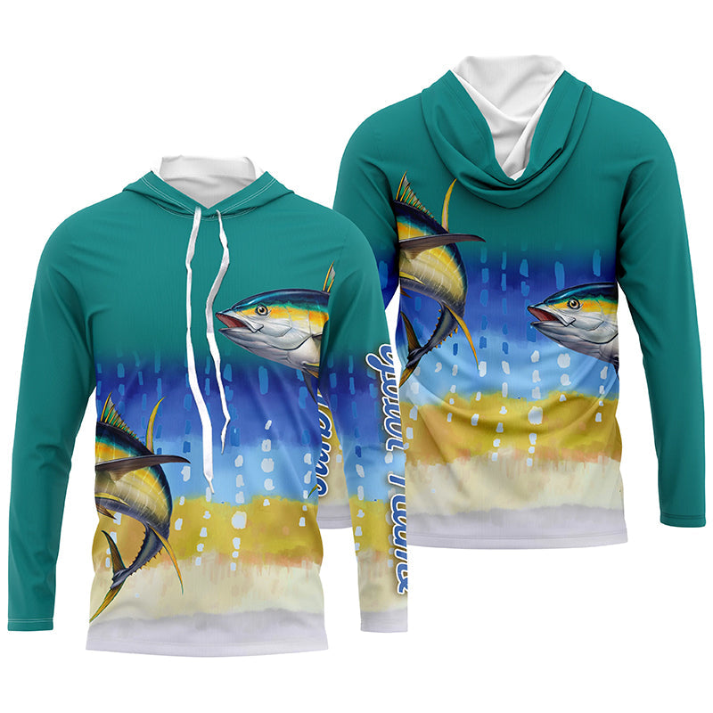 Tuna fishing saltwater fish sun protection Customize name long sleeves tournament fishing NQS4502