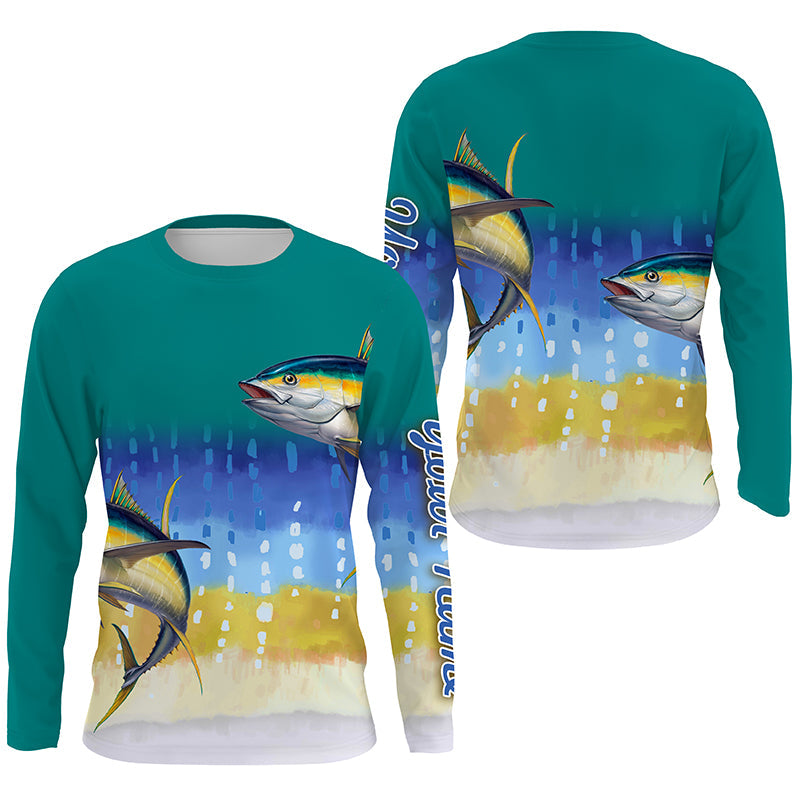 Tuna fishing saltwater fish sun protection Customize name long sleeves tournament fishing NQS4502