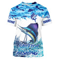 Sailfish fishing Blue sea camo Custom UV protection fishing long sleeve, Sailfish Fishing NQS9342