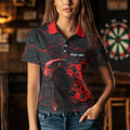 Women Darts Custom black and red reaper skull Darts Team, Darts gifts NQS9481