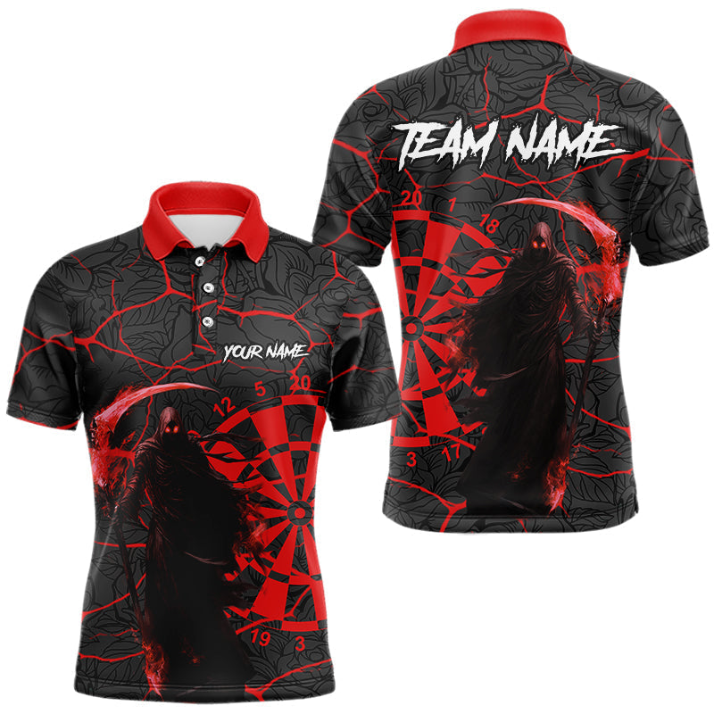 Women Darts Custom black and red reaper skull Darts Team, Darts gifts NQS9481