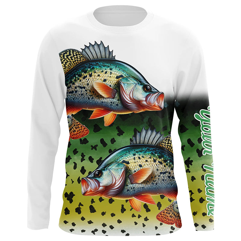 Crappie Fishing Green scales Customize Name 3D All Over Printed, Personalized Fishing Gift NQS267