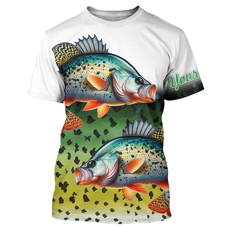 Crappie Fishing Green scales Customize Name 3D All Over Printed, Personalized Fishing Gift NQS267