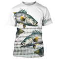 Striped Bass Fishing Customize Name UV Protection Long Sleeve Fishing, Personalized Fishing Gift NQS268
