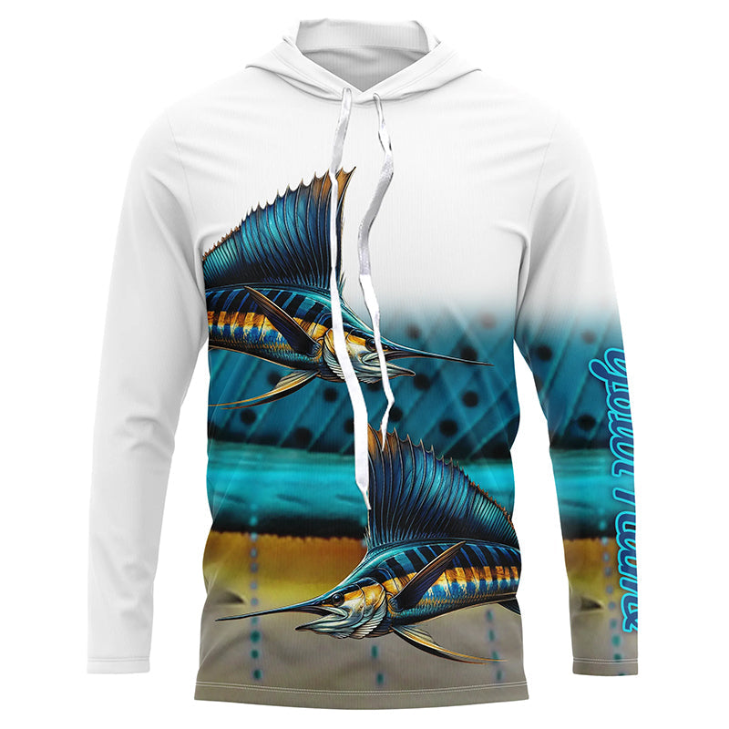 Sailfish Fishing scales Customize Name UV protection fishing, personalized fishing NQS269