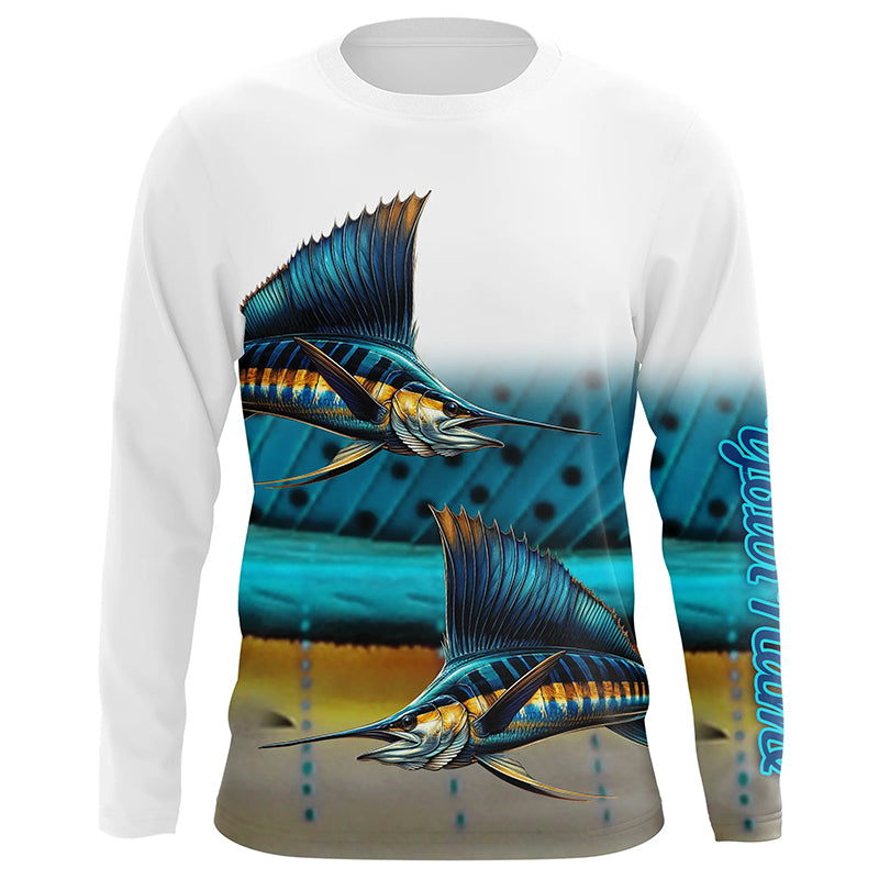 Sailfish Fishing scales Customize Name UV protection fishing, personalized fishing NQS269