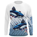 Blue Catfish Fishing Customize UV Protection Long Sleeve Fishing, Personalized Fishing Gift NQS270