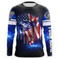 Crappie Fishing American Flag patriotic Custom Crappie Fishing, personalized fishing gift NQS430