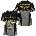 Personalized Black Smallmouth Bass Fishing Team Smallmouth Fishing Long Sleeve tournament NQS6317