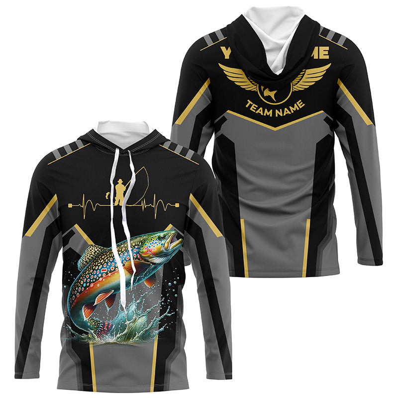 Personalized Black Brook trout Fishing, Team trout Fishing Long Sleeve tournament NQS6320