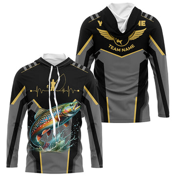 Personalized Black Brook trout Fishing, Team trout Fishing Long Sleeve tournament NQS6320