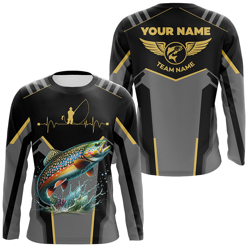 Personalized Black Brook trout Fishing, Team trout Fishing Long Sleeve tournament NQS6320