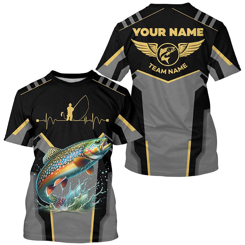 Personalized Black Brook trout Fishing, Team trout Fishing Long Sleeve tournament NQS6320